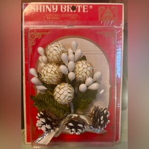 Shiny Brite Holiday corsage in original box